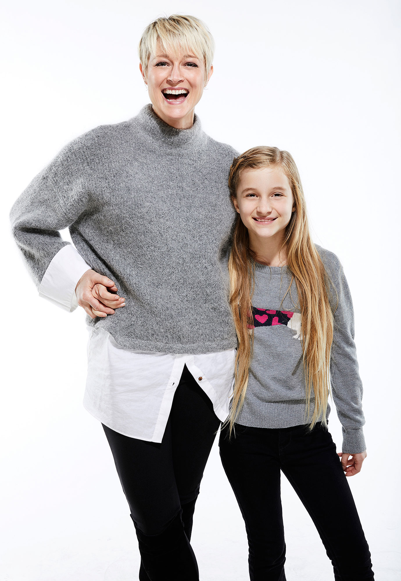 Teri Polo and daughter Bayley posing for 'Big Star Little Star' Promotions